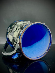 Blue Line Skull Mug 19oz